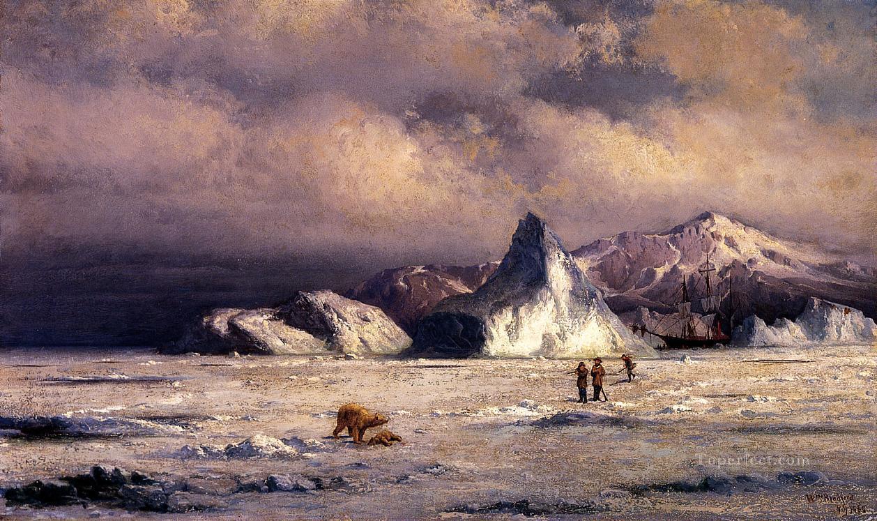 Arctic Invaders boat seascape William Bradford Oil Paintings